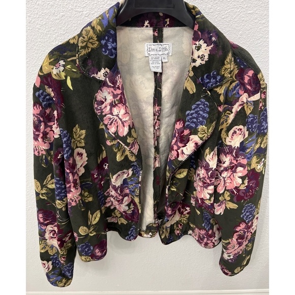 Live A Little Floral Corduroy Blazer - Size XL - Picture 2 of 6